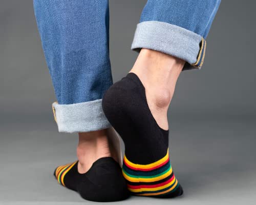 Image of SockSoho Premium Loafer Cotton Socks for MEN - (COLOR: Multicolor | Loafer Length | 7-12 UK Size)