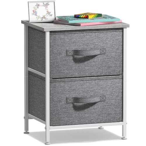 Sorbus Nightstand for Bedroom (2 Drawer, Gray) - image 1