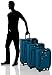 American Tourister AT Pops Plus Softside 3-Piece Spinner Wheel Luggage Set, Moroccan Blue, 3-Piece Set (21/25/29)