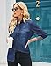 Luvamia Women's Blue Indigo Dark Blue Blouses - Fashion 2024 Top Size Large 12 14