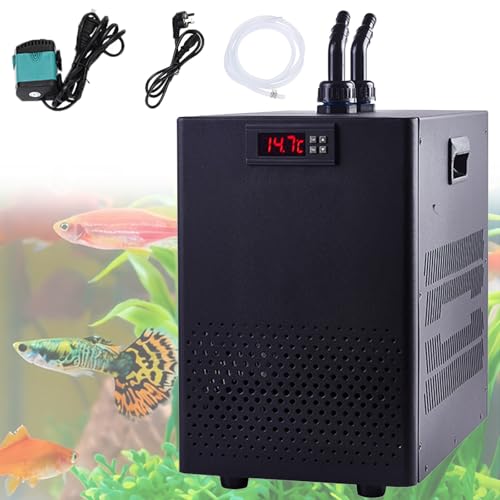 ✔【Refrigeratore per acquario】Molti organismi acquatici, come pesci, gamberetti cristallini e coralli, hanno requisiti rigorosi per la temperatura dell'acqua. Il nostro refrigeratore per acquario può gestire facilmente sia acqua dolce che acqua salata, offrendo un ambiente di vita ideale per la vita acquatica e creando un mondo marino in miniatura da sogno.