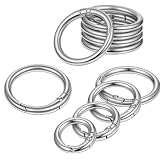 JJUNW 20Pcs Spring O Rings Clip Keychain, Key Ring Clip, Spring Ring Clasp Keyrings Snap Hook Buckle for Keychains, Purse, Bag, Handbag