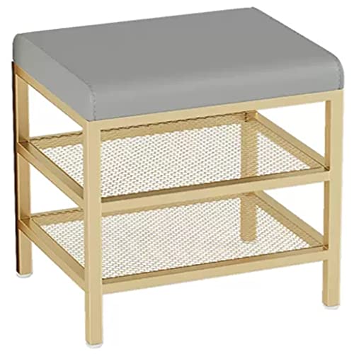 Banc à chaussures 2 niveaux peu encombrant pour optimiser le couloir