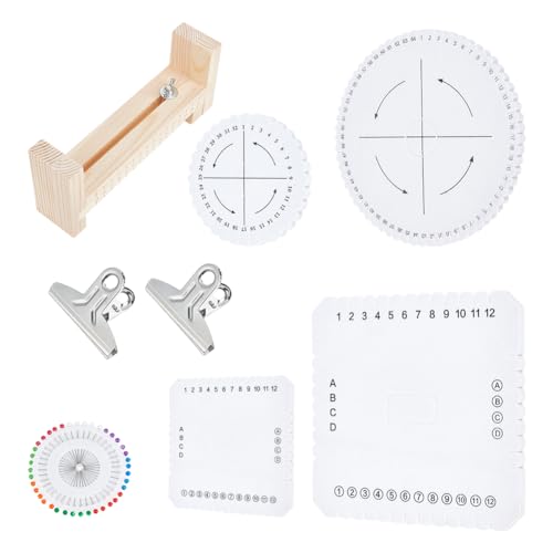 FINGERINSPIRE Kit para hacer pulseras de madera con 4 discos de trenzado y alfileres de costura, bandeja de tejer de espuma para bricolaje