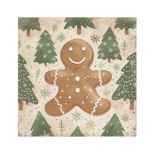 Servilletas de tela navideñas multicolor pack 6 miniatura 1