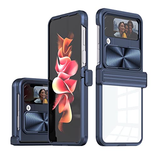 Coque anti-rayures pour Samsung Z Flip 4 avec clapet coulissant pour objectif photo