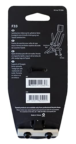 Topeak Fixer F33 Bracket mounts Saddles Bags to Saddle Rails, Black - Image 2