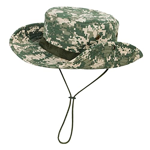 Sun Hats For Men Women Wide Brim Fishing Hats With Uv Protection For Outdoor Hunting Fishing Safari Adjustable Packable Summer Hats Camouflage Dots #TOP18