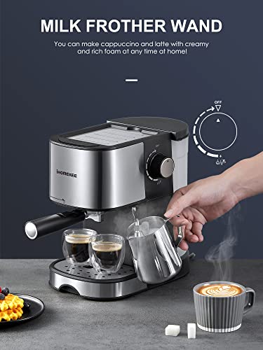 Espresso-Machine-Espresso-and-Cappuccino-Coffee-Maker-with-Milk-FrotherSteam-Wand-for-Latte-Mocha-Cappuccino-15-Bar-Pump-Pressure-Semi-Automatic-Coffee-Machine-SilverBlack
