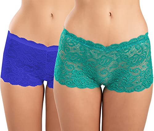 Image of FIMS - Fashion is my style Cotton Lycra Net Boy Short Panty for Womens, Mid Rise, Satin, Hipster Panties, Daily Use, Back and Front Coverage, Brief, See Main Image to Check How Many Panty You Will Get