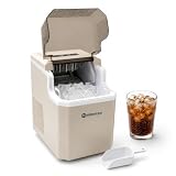 IluminaShop - Máquina de Hielo de Sobremesa Refresh Ivory, 12 kg/24 h, Depósito de 1,5 L, Autolimpieza, 85 W, Compacta para Casa, Cocina y Reuniones