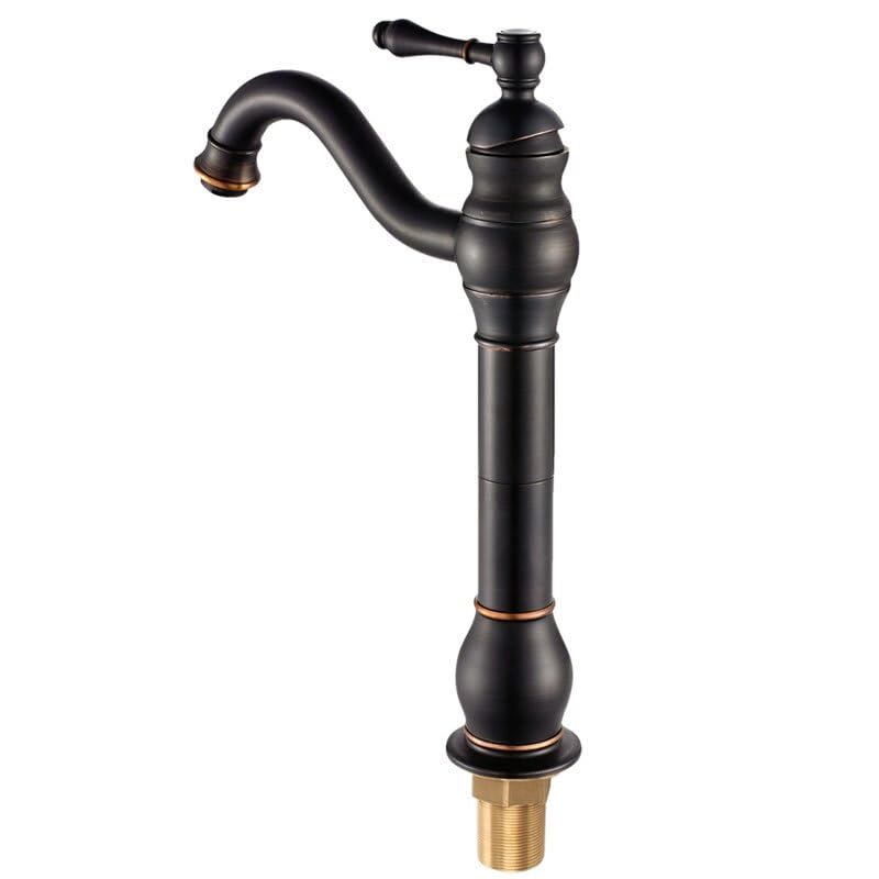 Robinetterie de salle de bain en laiton bronze au design antique et finitions luxueuses