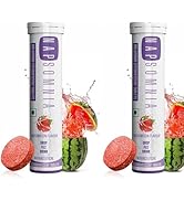 Melatonin Effervescent Tablets (Watermelon, 30 Count) – Dissolvable Melatonin Capsules w/ L-Thean...