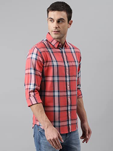 Image of Dennis Lingo Men's Checkered Slim Fit Cotton Casual Shirt