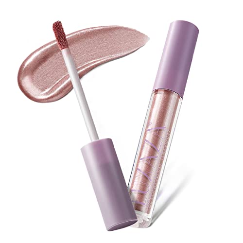 Luxaza Champagne Pink Liquid Eyeshadow,Shimmer & Metallic Glitter Eyeshadow,Highly Pigmented Long Lasting Liquid Shadow Eye Makeup,Quick-Drying Sparkling Eye Shadow Glitter Makeup #003 Creole Pink Shimmer #TOP14