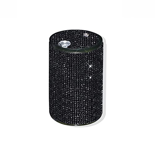 Image of Diamond Car Ashtray Hot-drilling Ash Tray For Car Bling Diamond Cigarette Holder With Lid Car Accessories Gifts For Women Car Home Office Decor