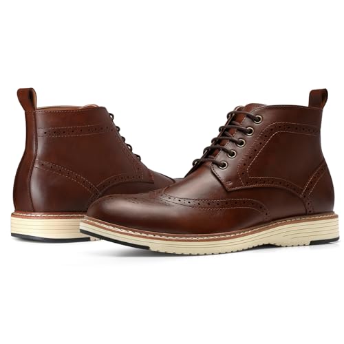 Dress Boots for Men Chukka: Casual Wingtip Shoes Mens - Work Ankle Derby Chukka Boot3