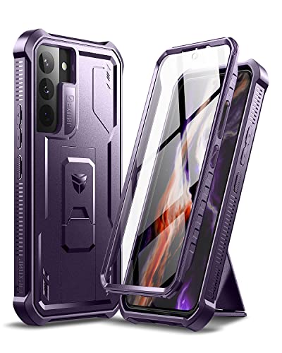 Dexnor pour Coque Samsung Galaxy S22 5G avec Protection d'écran intégrée de qualité Militaire 360° Full Body Antichoc Housse de Protection avec Support -...