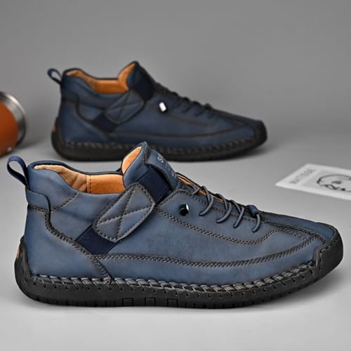 Men's Casual Leather Ankle Chukka Boots - Slip - On Mid - Top, Walking & Driving Loafer Shoes for Multi - Scenarios3