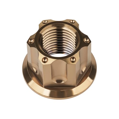 Image of Titanium M6 M8 M10 M12 M14 M16 Flange Bolt Nut Bicycle Motorcycle Rear Axle Car Modification Accessories Pack of 6 (M10 Pitch 1.5mm, Bronze)