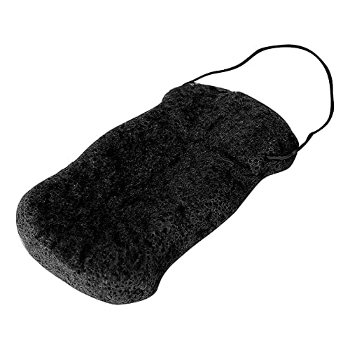 Generic Esponjas Naturales para el Cuidado Facial, Esponjas Corporales Exfoliantes Suaves para Pieles Sensibles y Pieles de Bebés de Gran Tamaño (Ondas largas negras (secas))