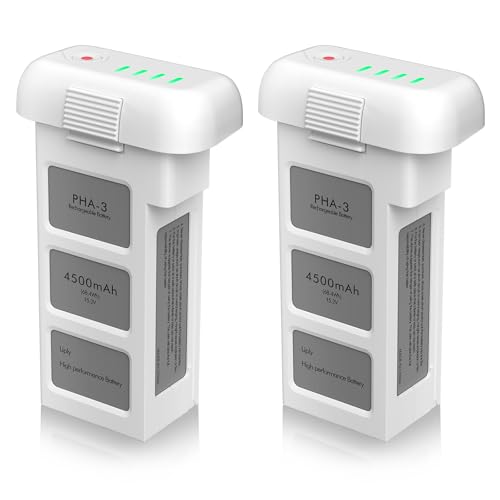 anegine Phantom 3 Battery 2 Pack for DJI, 4500mAh 15.2V Intelligent Flight Battery for DJI Phantom 3 Pro, Standard, Advanced, SE Drone