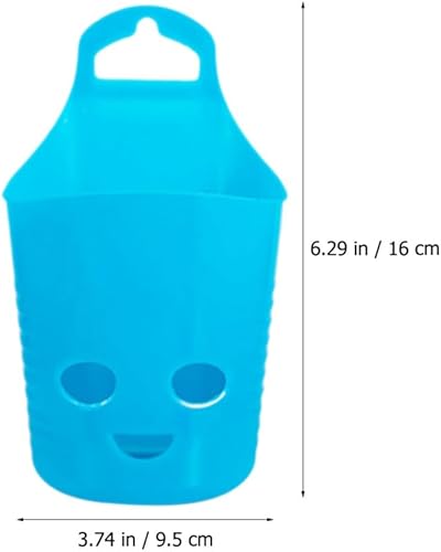 Miniatura 2 de BESTonZON Cesta colgante de plástico, 10 unidades, cara sonriente, cesta de almacenamiento de cocina, soporte para tazas colgantes, carrito rodante,