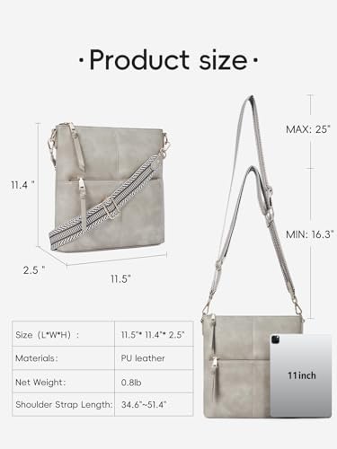 WESTBRONCO Crossbody Purses for Women Medium Shoulder Bag Vegan Leather Handbags with Guitar Strap3