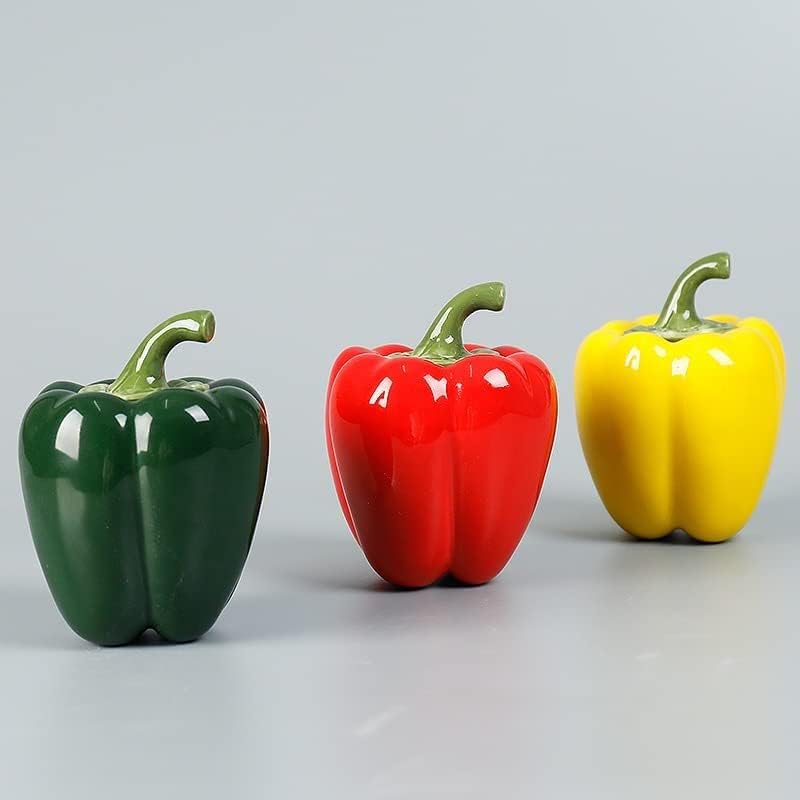 Ceramic Sugar Bowl Pepper Shape Container Candy Dish Food Storage Jar with Lid