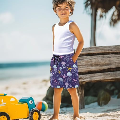 Boys Swim Trunks Cartoon Board Shorts Teen Boys Swimsuit Quick Dry Swimwear Swimming Shorts Size 4-114