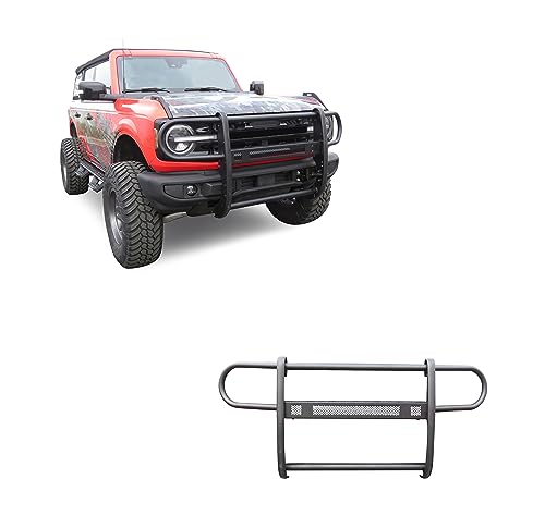 Image of Black Horse Beacon Grille brush Bumper Guard Modular Black Compatible with 2021-2026 Ford Bronco-BGFB21NL