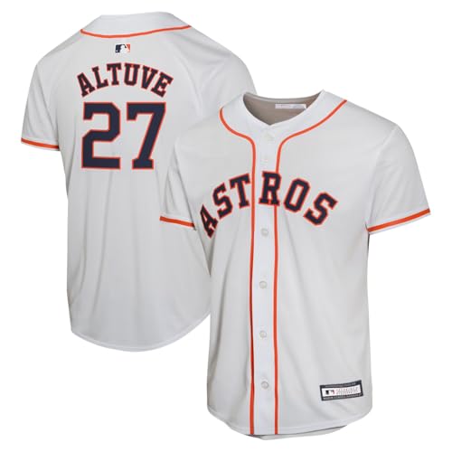 Outerstuff Jose Altuve Houston Astros MLB Kids Youth 8-20 White Home Player Jersey (US Numeric 14 16 Regular Jose Altuve Houston Astros White)