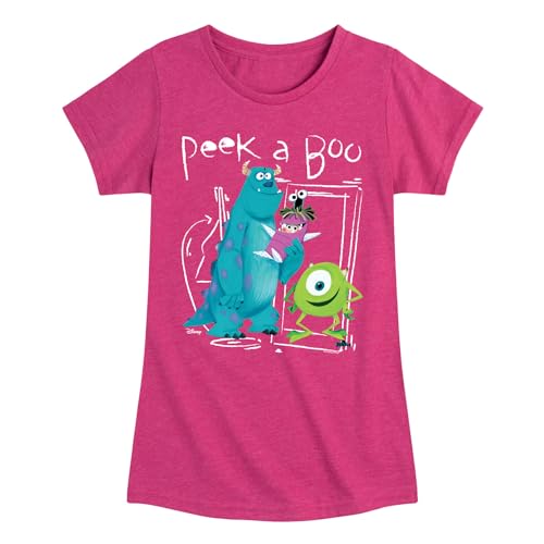 Image of Disney Monsters Inc. - Peek A Boo - Toddler & Youth Girls Short Sleeve Graphic T-Shirt
