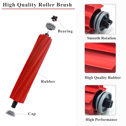 Image of Rubber Main Brush Compatible with Roborock Q Revo /S7 /S7+ /S7 MaxV /S7 MaxV Plus /T7S /T7S Plus /Q7 /Q7 + /Q7 Max /Q7 Max+ /Qrevo Pro /Qrevo S /Qrevo Plus Robot Vacuum Cleaner