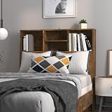 camera da letto completa matrimoniale,struttura letto matrimoniale,Testiera con Contenitore Rovere Fumo 100x19x103,5 cmAdatto per letti singoli, letti matrimoniali, tutti i tipi di letto