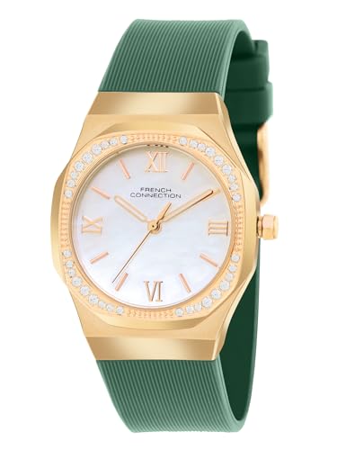 Image of French Connection 3 Hands White Round Dial Silicon Strap | Casual | Premium | MOP Feature | Wrist Watch for Women - FCH002NL