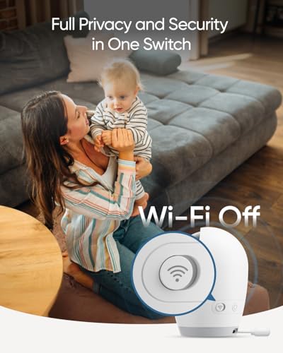 Image of eufy Security Baby Monitor, Hybrid Wi-Fi and No Wi-Fi Connection, 24 /7 Recording in app, Pan-Tilt, Portable Camera with Built-in Battery, ANR