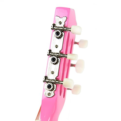 New! 30" Left Handed Pink Wood Guitar With Case And Accessories For Kids/Girls/Beginners (Pink) #TOP5