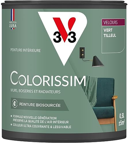 V33 Peinture multi-supports Colorissim® Vert tilleul Velours 0,5L