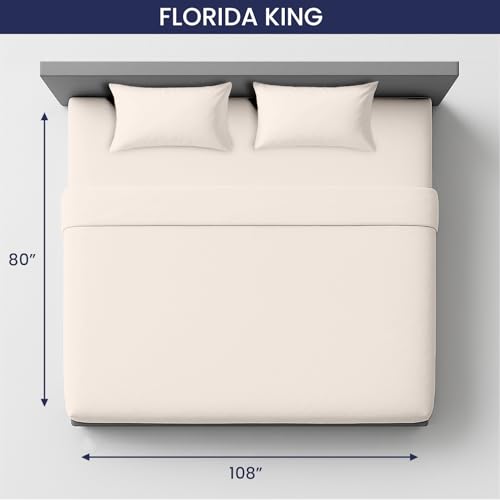 Image of SGI bedding 108 inchx80 inch 4 Pc Florida King Sheet Set 600 TC 15 inch Deep, Butter