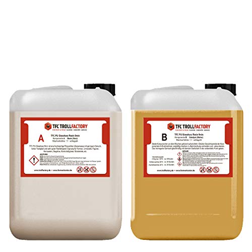 TFC Troll Factory PU Giessharz Resin 9 Min. I Zweikomponenten-Giessmasse, beige I dünnflüssig, 10 kg (2 x 5 kg)