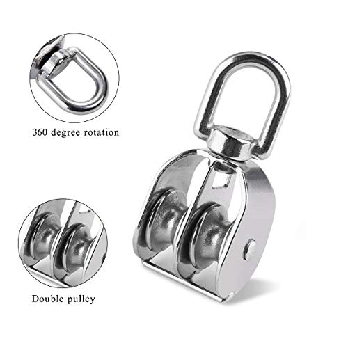Doppia puleggia, puleggia in acciaio inox, gru a