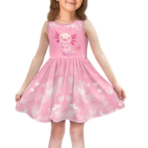 Sleeveless Dresses for Girls with Pockets Kids 2-14 Years for Sum...