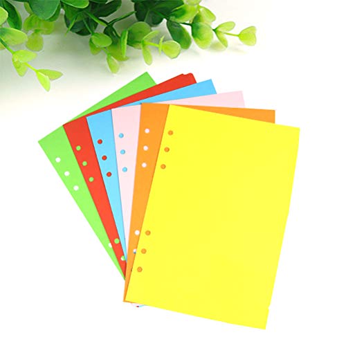 TOYANDONA 6 divisórias de abas A5 coloridas criativas 6 furos, preenchedor de índice, páginas classi