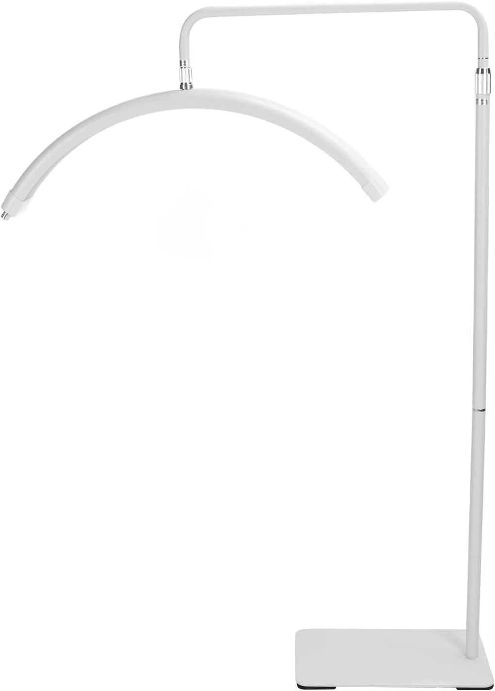 DAUBEyelash LED Floor Light, 50W 3600LM Dimmable Half Moon Lamp for Eyelash Extension, Adjustable Brightness & Height Lash Light with Phone Holder for Skincare, Lashes, Eyebrows