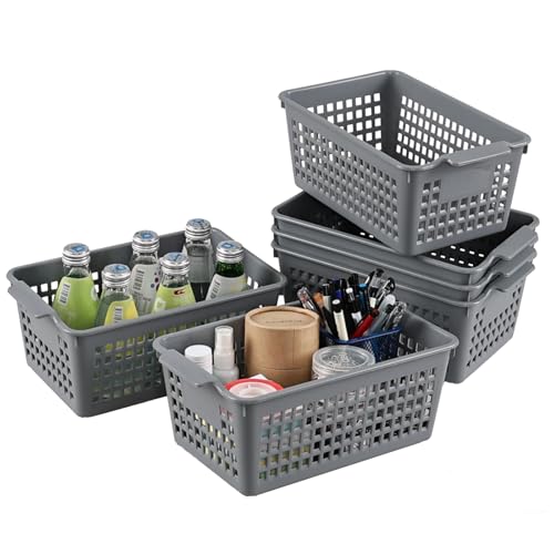 Paquete de 6 cestas de almacenamiento pequeñas con diseño compacto 3