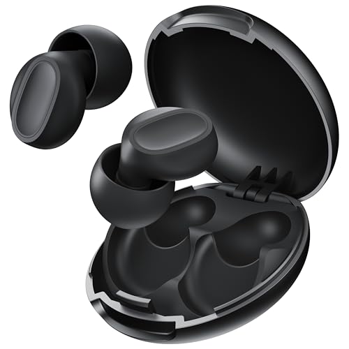VANPIE Bouchon D'oreille-2ème Upgrade 37dB Réduction Bruit-Pour Dormeurs Latéraux-Silicone Doux Réutilisable-Protection Auditive pour Travail&Étude&Voyage-4Paires avec Boîte (Noir, Moyen)