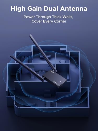 UGREEN AXE5400 WiFi Adapter for Desktop PC, WiFi 6E Dongle - image 5