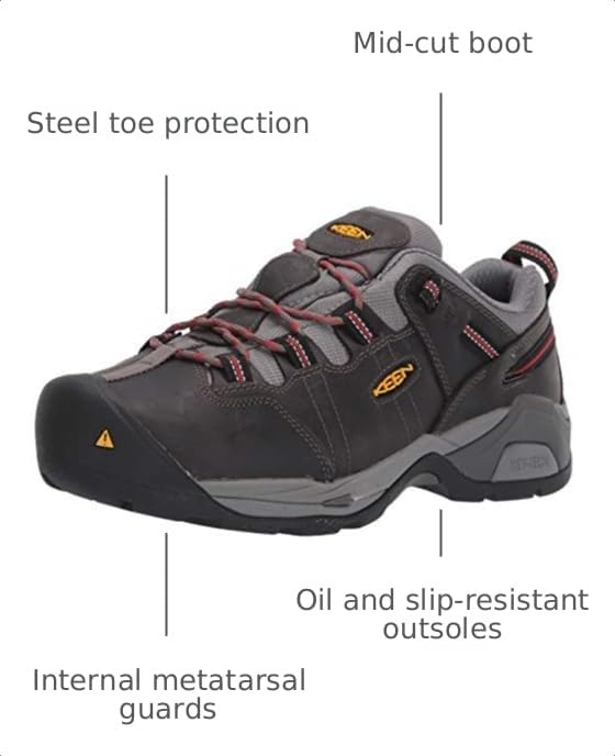 Image of KEEN Utility Men's Detroit XT Low Height Steel Toe Metatarsal Guard Work Shoes