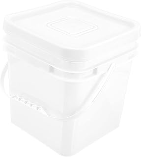 Zerodeko Sealed Bucket Grain Dispenser Rice Container Cereal Container 10 Gallon Bucket Cleaning Bucket Camping Pails Condensate Beads Bucket Detergent Container Good Seal Box for Storage